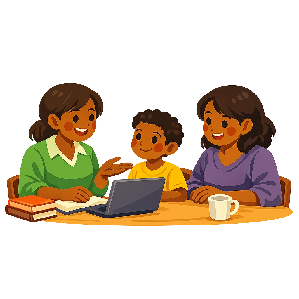 Speech pathologist working with client